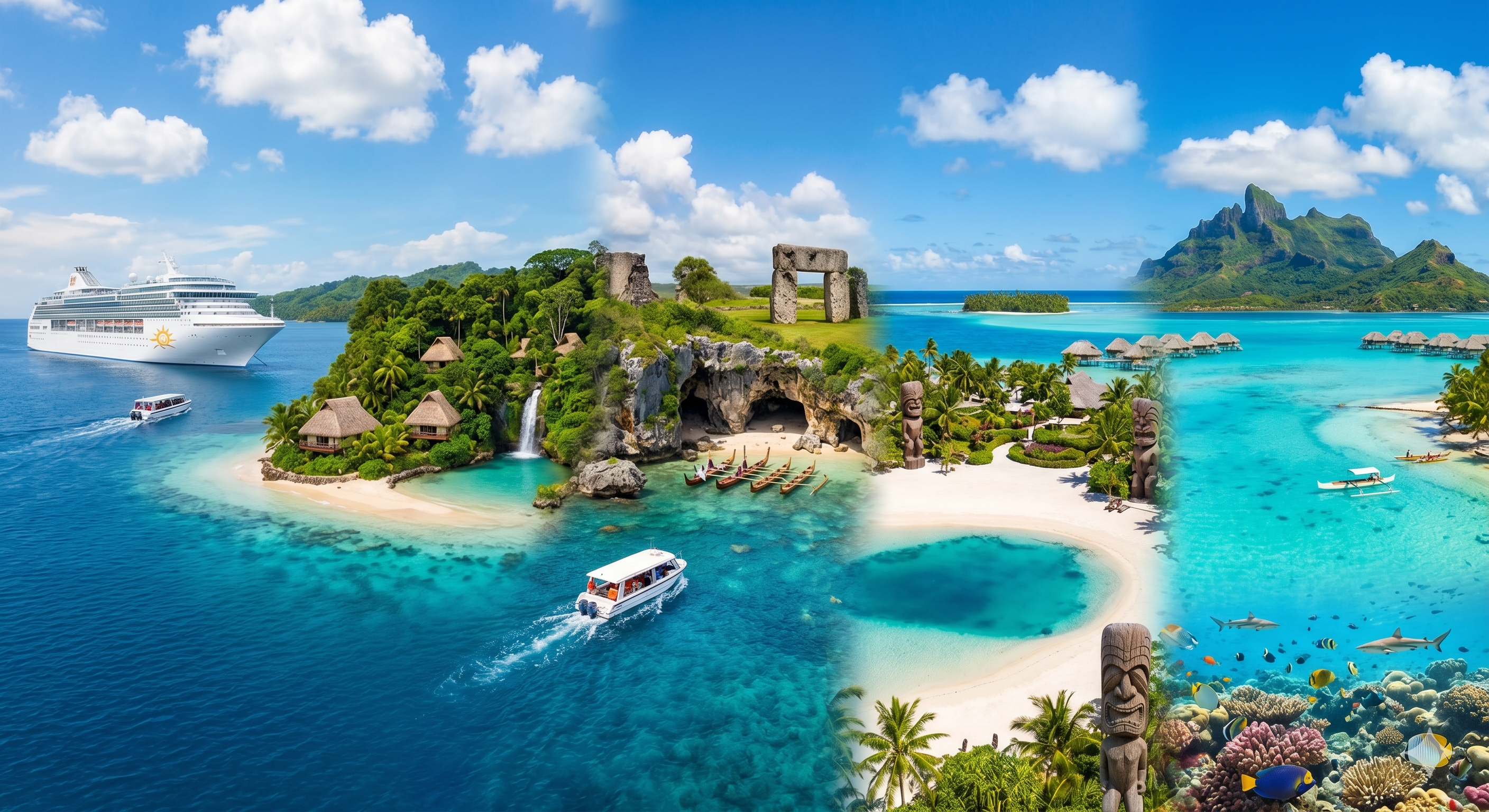 14D13N Fiji, Tonga, Cook Islands and Society Islands (Lautoka, Viti Levu Island – Papeete, Tahiti Island)